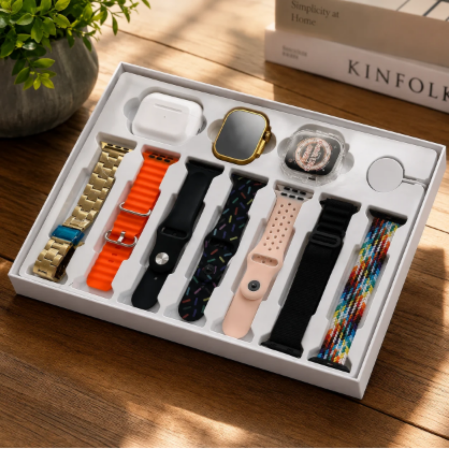 i20 ULTRA 2 MAX SUIT 10 IN 1 BOX | ULTRA SMART WATCH WITH AIRPODS PRO-2