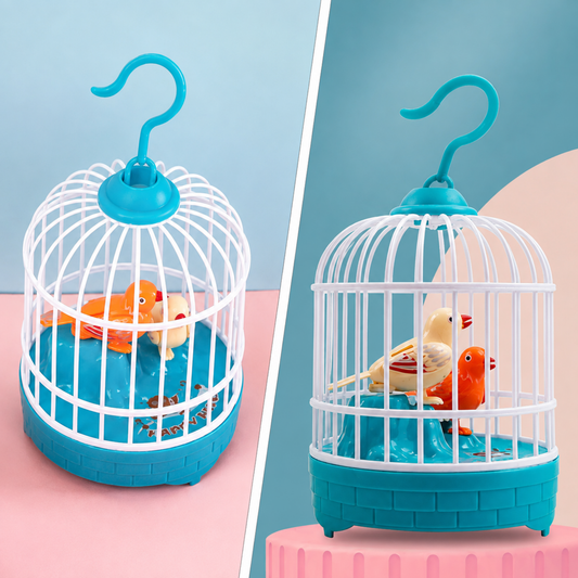 Cute Love Birds Singing Cage