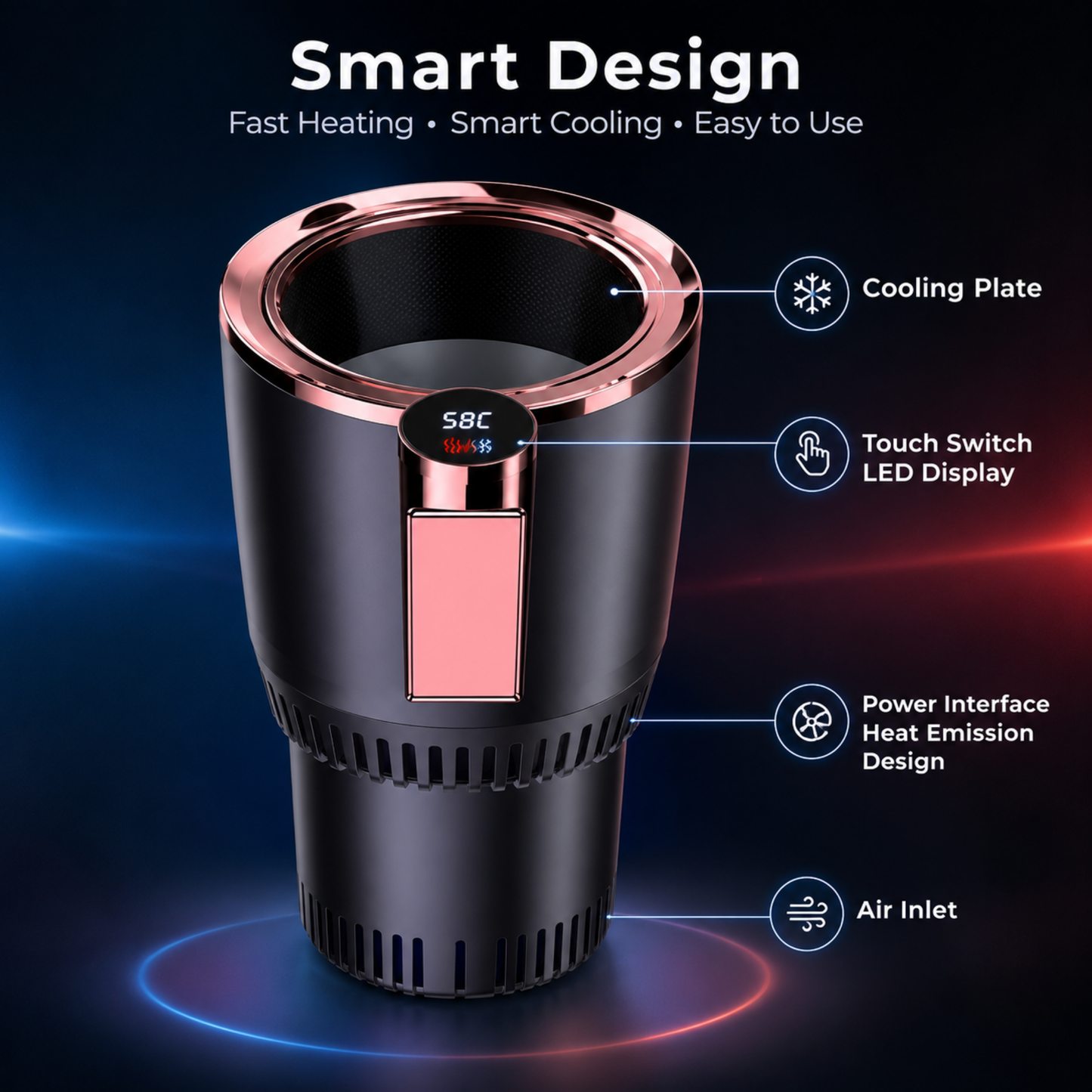 Auto Hot & Cold Car Cup Holder