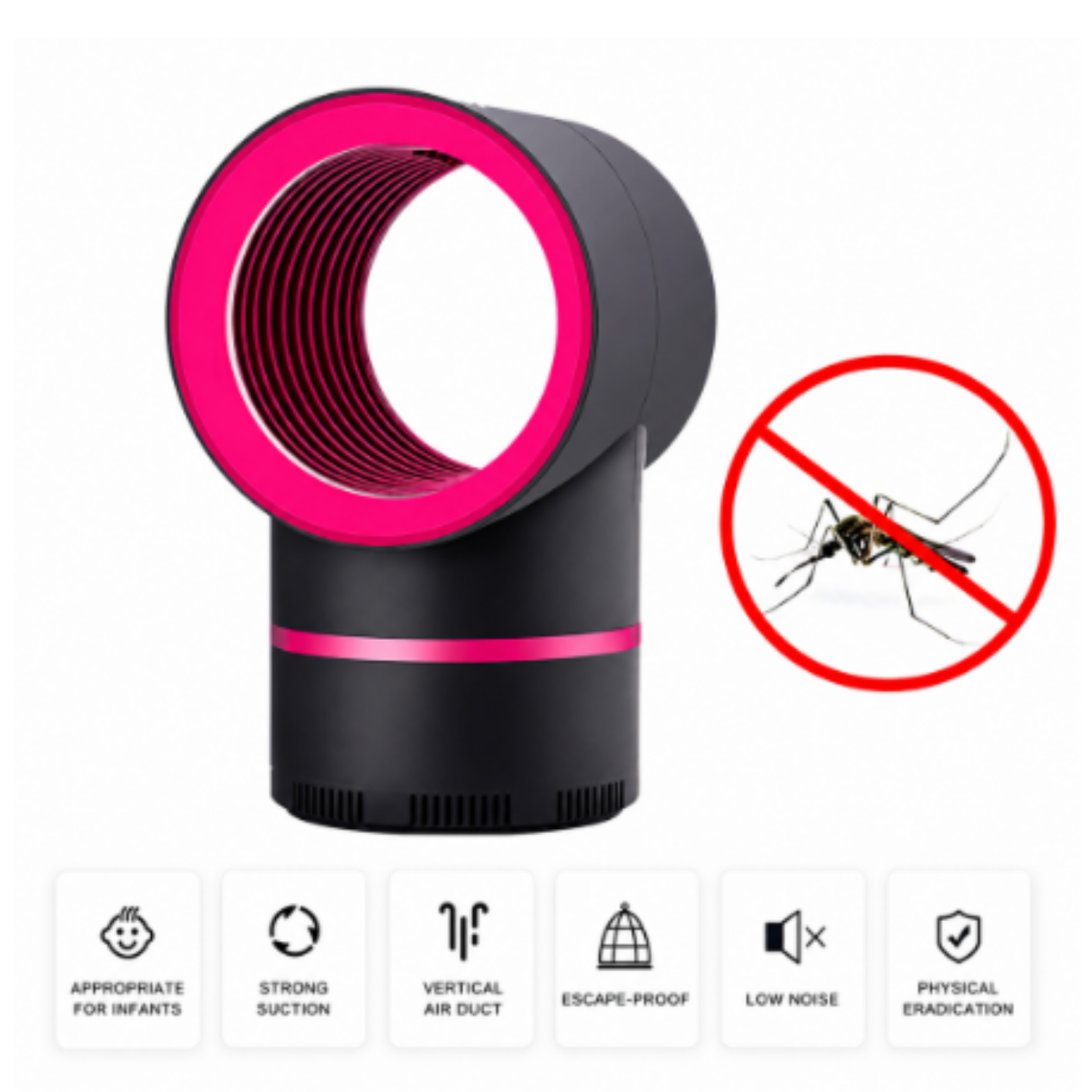 USB Mosquito Killer Lamp with UV Suction Fan Trap