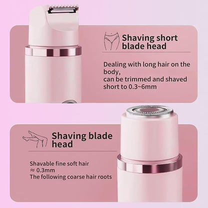 Double Head Electric Shaver – Portable USB Rechargeable Hair Remover for Women
