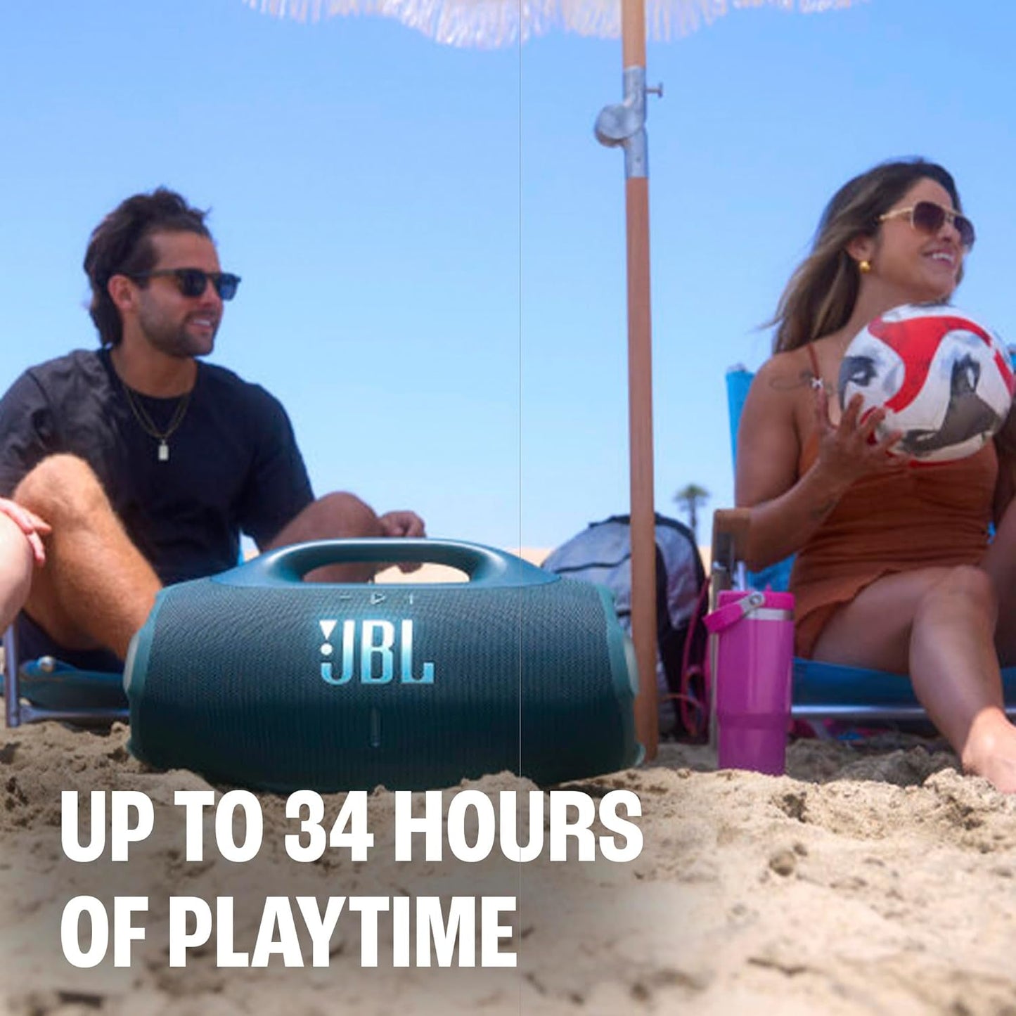 Most Powerful Waterproof Speaker with Massive Pro Sound, 34 Hours Battery | Boombox 4