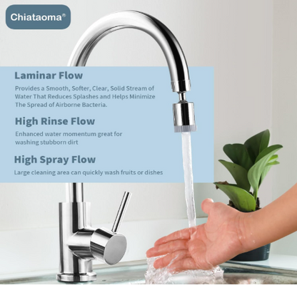 3-function Faucet Nozzle,360° Big Angle Rotate Kitchen Sink
