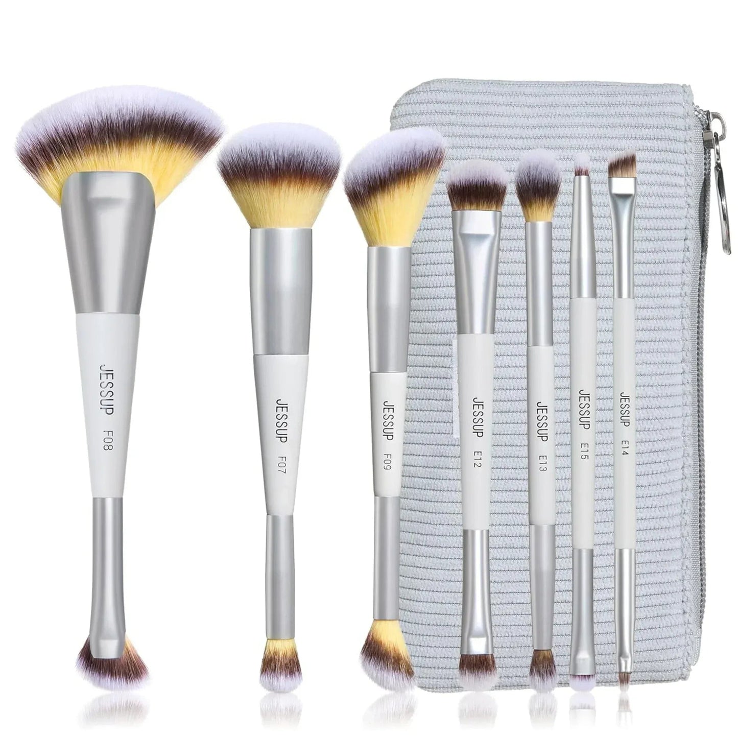 Jessup Makeup Brushes Set 7pcs Dual Ended